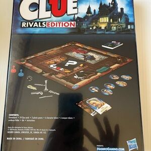 Clue Rivals Edition by Hasbro 2-6 Player Game Brand NIB Factory Sealed Yrs